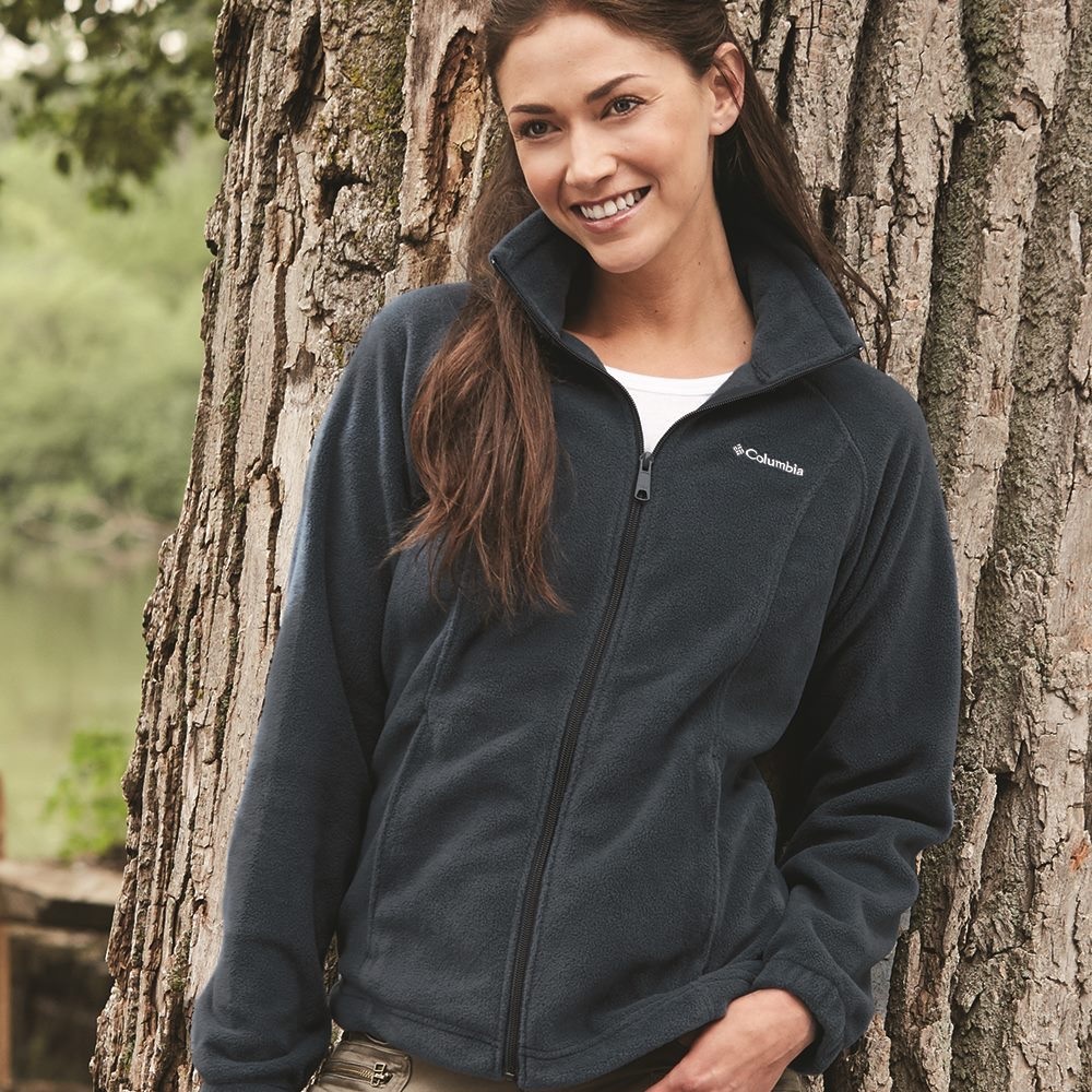 Columbia dark gray fleece zip up